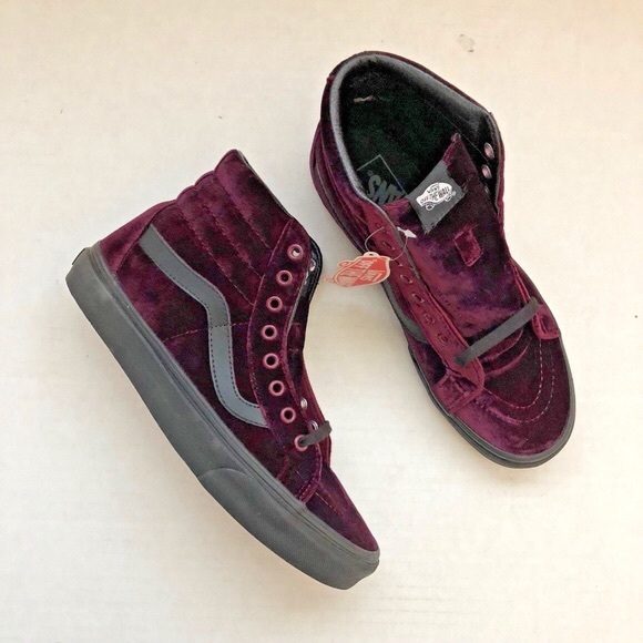Vans Other - Rare Burgundy Velvet Vans